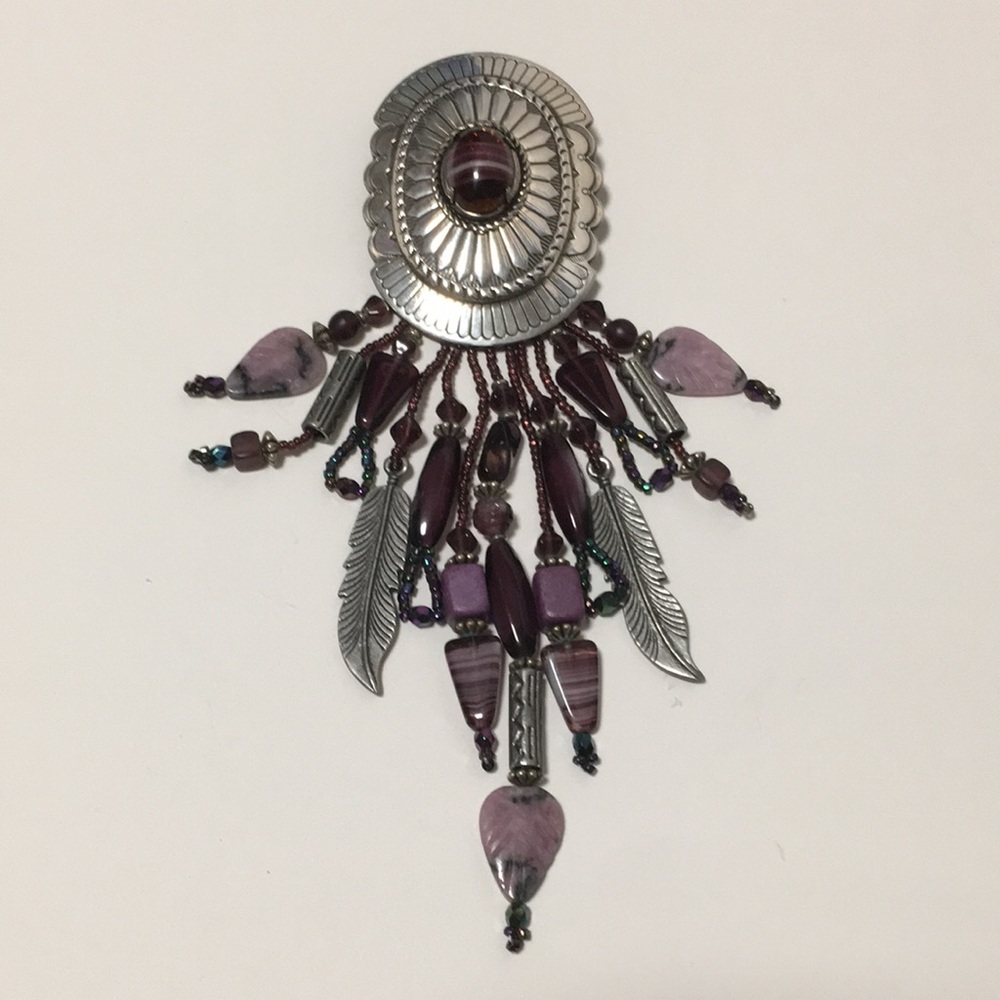 Ladies’ Lizard with Polka Dot Toes Beaded Fringe Sterling Silver Brooch